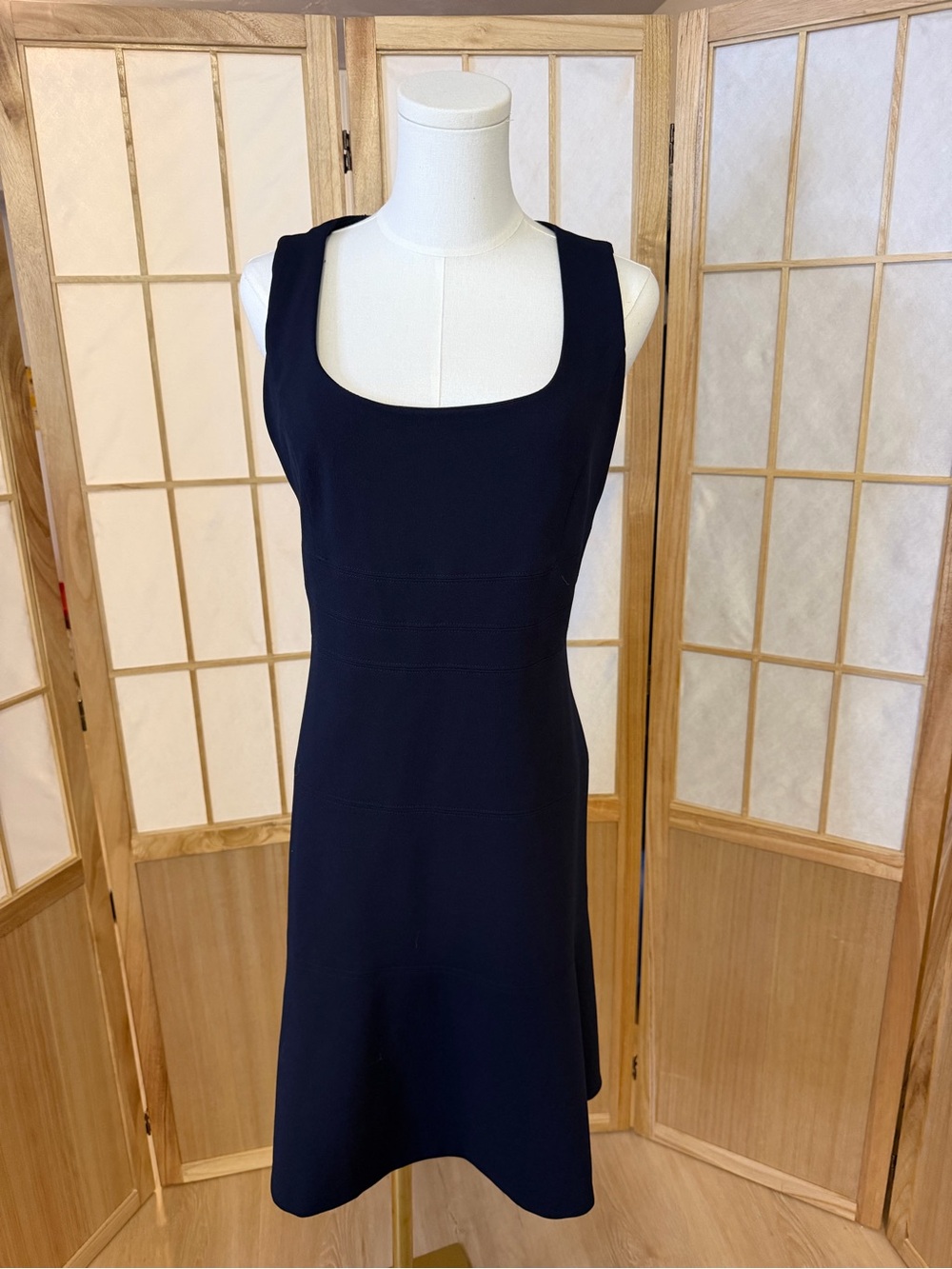 Tommy Hilfiger Navy Square-Neck Sleeveless Dress - Picture 1 of 5